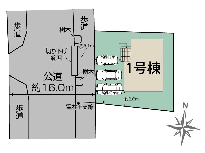 ブルーミングガーデン千葉市若葉区大宮台１丁目１棟の見取り図