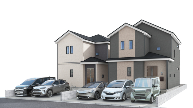 全２棟、完成イメージパース（６月中旬完成予定）