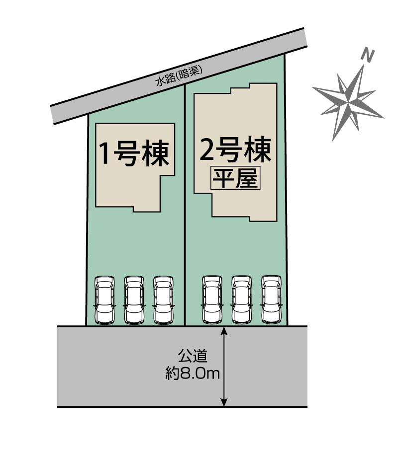 行田市桜町1丁目2棟 区画図
