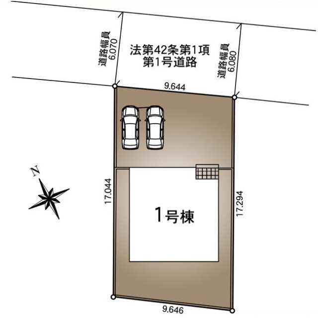 クレイドルガーデン古河市関戸 第1の見取り図