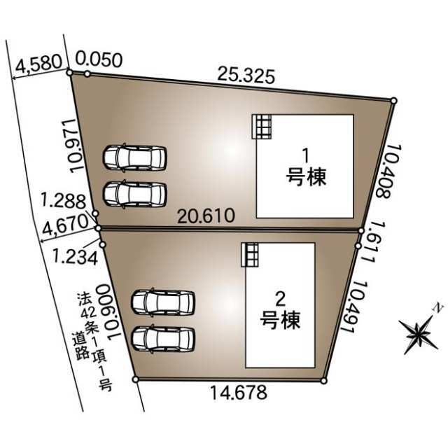 クレイドルガーデン古河市五部 第1の見取り図