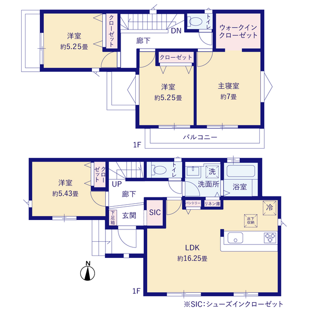 グラファーレ4346柏原市田辺４期３棟の見取り図