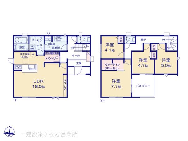 リーブルガーデン大津市和邇中３期の見取り図