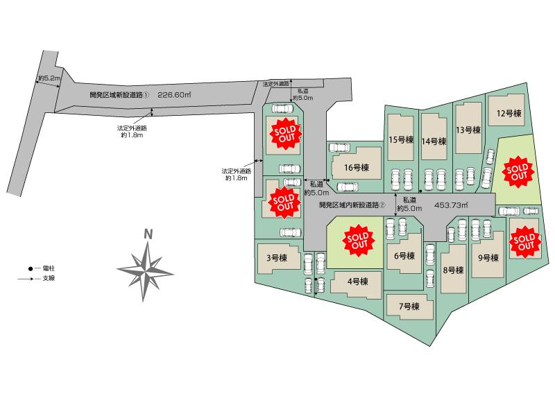 八王子市石川町16棟 区画図