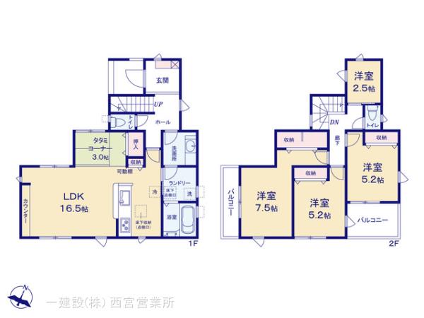 リーブルガーデン堺市東区引野町６期の見取り図