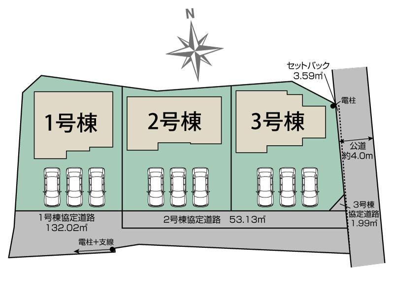 沼津市東沢田3棟 区画図