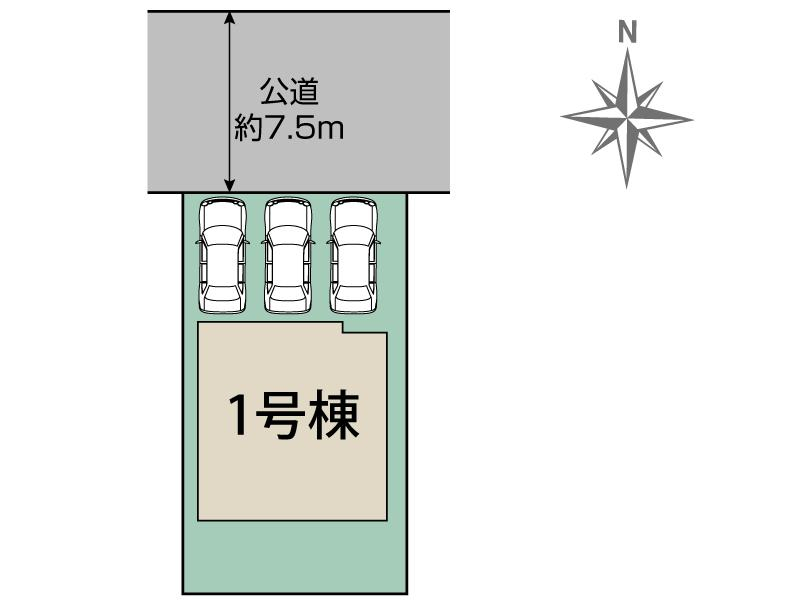  一宮市開明村上1棟 区画図