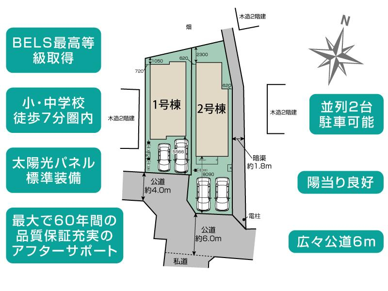 上尾市弁財1丁目2棟 区画図