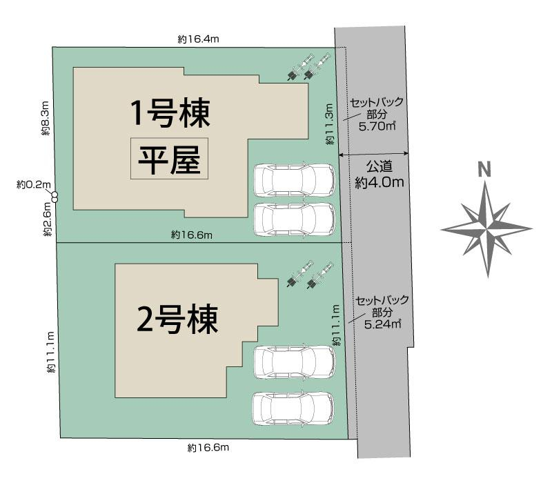 奈良市法蓮町2棟 区画図