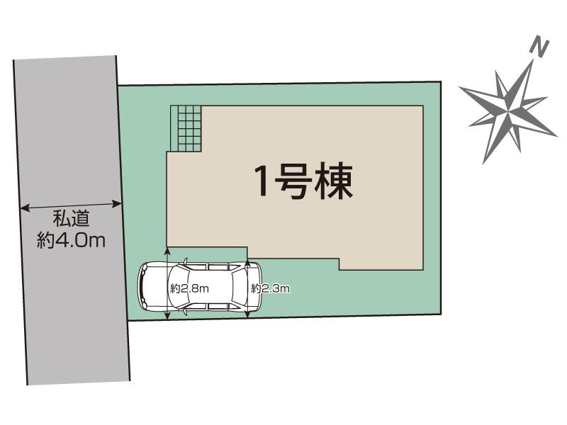 柏市南逆井6丁目1棟 区画図