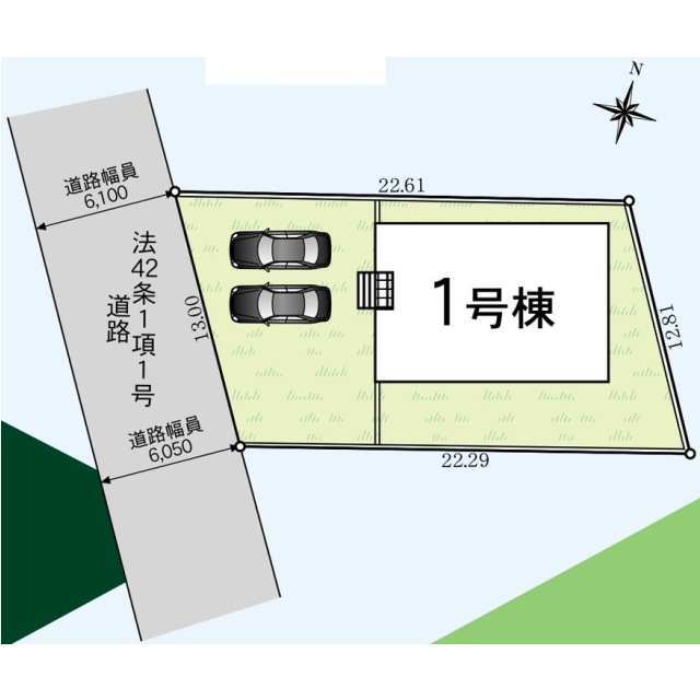 クレイドルガーデン富岡市一ノ宮 第2の見取り図