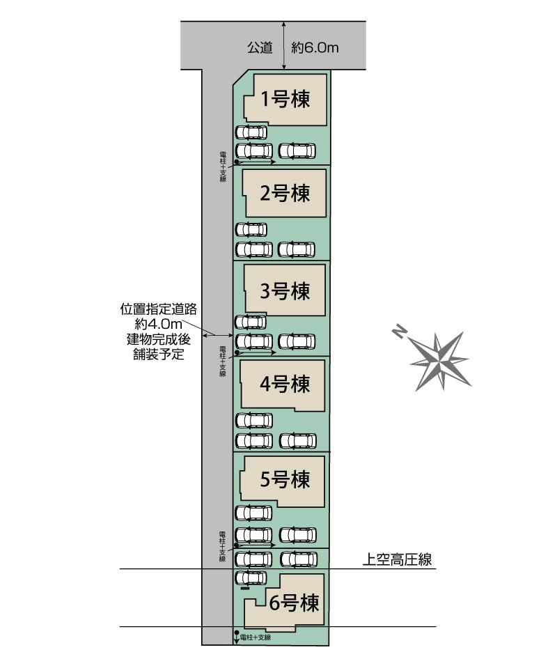 三島市徳倉1丁目6棟 区画図