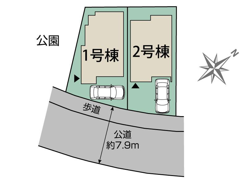 ブルーミングガーデン船橋市芝山７丁目２棟の見取り図