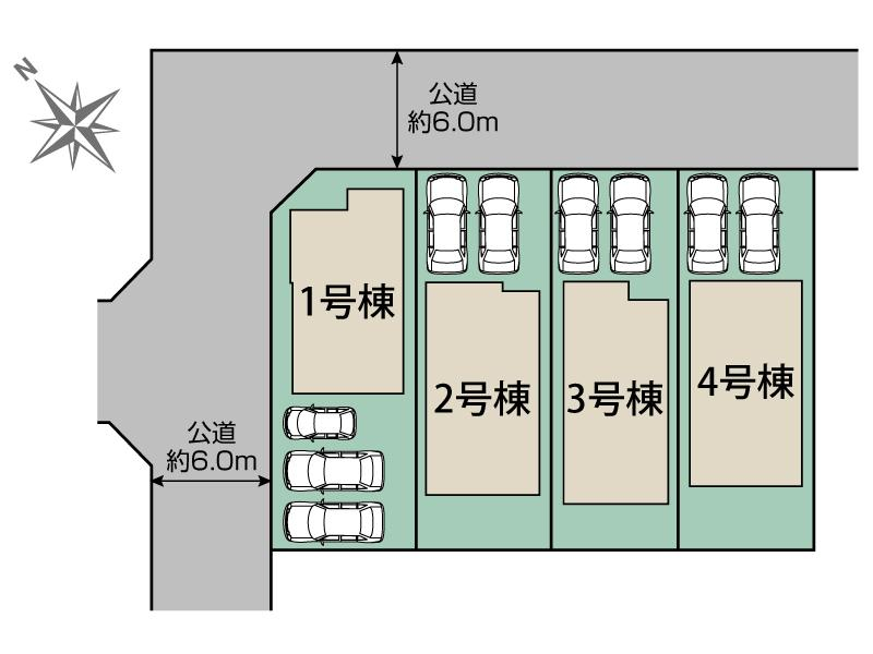 ブルーミングガーデン豊橋市佐藤４丁目４棟の見取り図