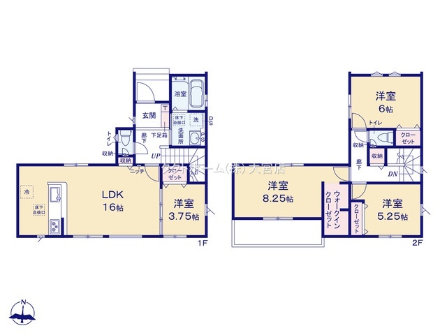 グラファーレ4342草加市青柳２８期５棟の見取り図