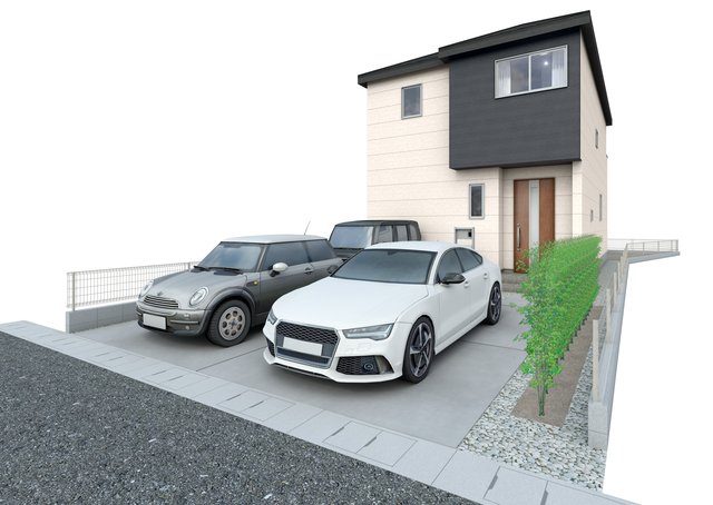 駐車3台可能です。※車種による
