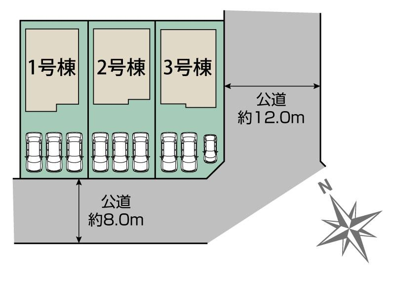 札幌市東区伏古7条4丁目3棟 区画図
