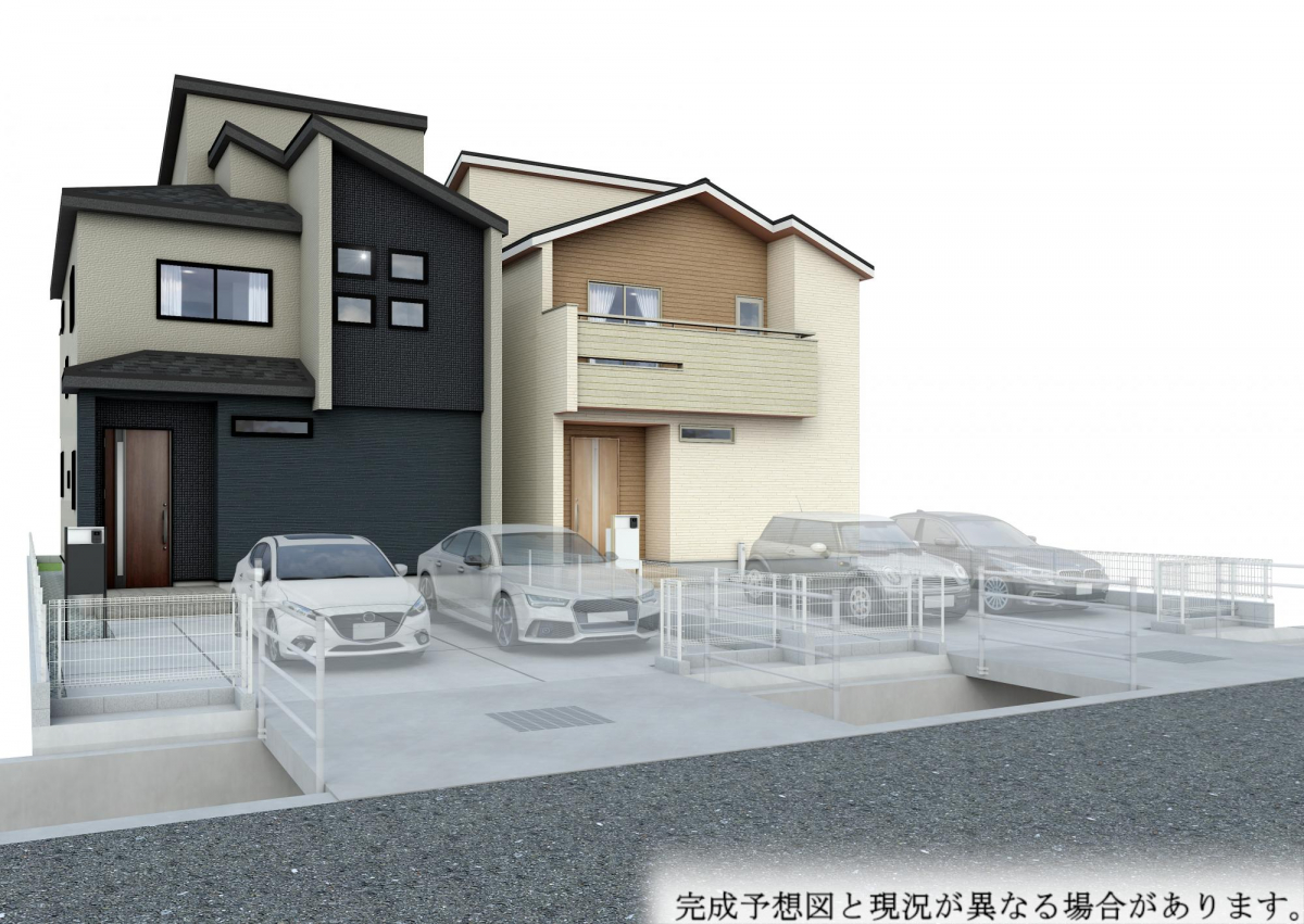 【外観完成予想図】 右（4）号棟 左（5）号棟