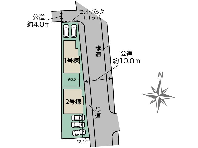 小田原市中曽根2棟 区画図