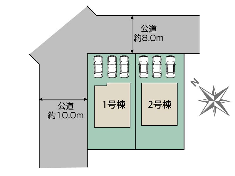  札幌市北区新川西1条6丁目2棟 区画図