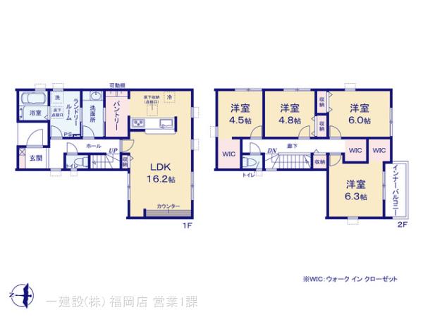 リーブルガーデン福津市西福間２丁目の見取り図