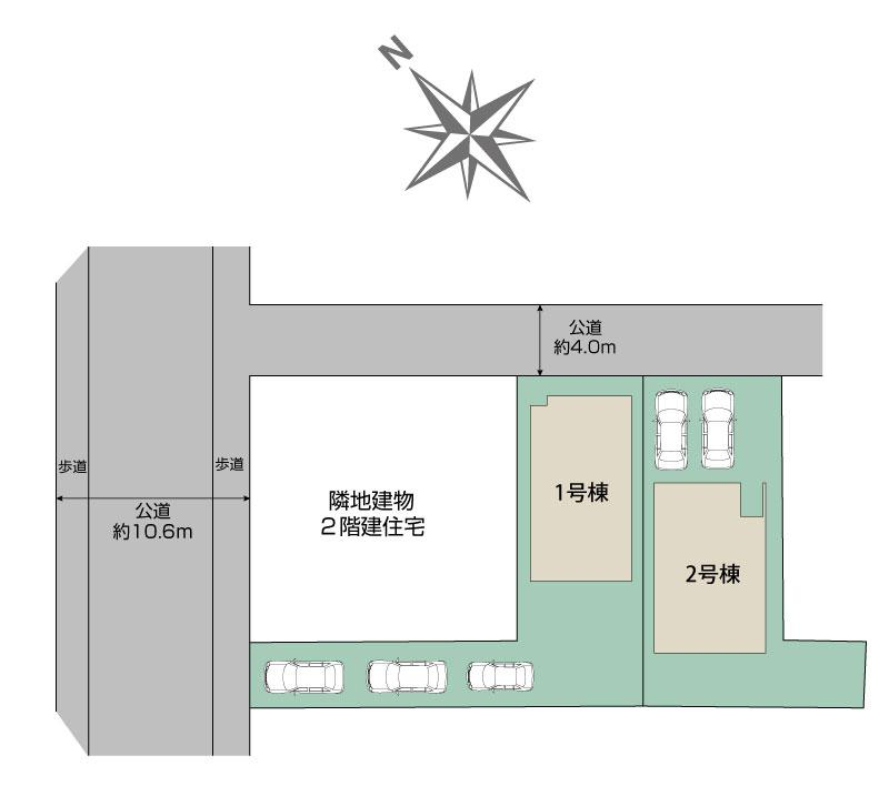 福岡市東区西戸崎4丁目2棟 区画図