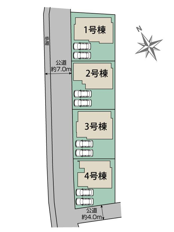 熊本市北区麻生田3丁目4棟 区画図