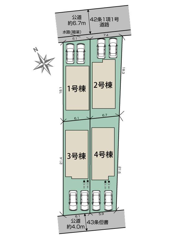 ブルーミングガーデン草津市木川町４期４棟の見取り図