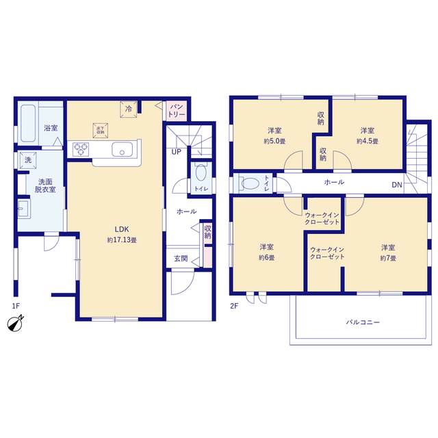 リーブルガーデン東区若宮４丁目第四の見取り図