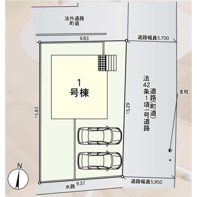 クレイドルガーデン水巻町猪熊 第1の見取り図