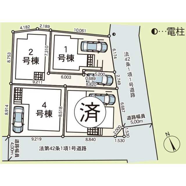 【販売中物件：1号棟、4号棟】