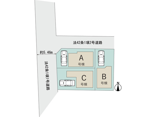 ハートフルタウン葛飾区新宿5丁目2176番の見取り図