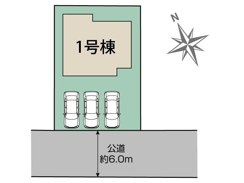 深谷市岡里1棟 区画図
