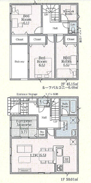 クレイドルガーデン南足柄市飯沢 第5の見取り図