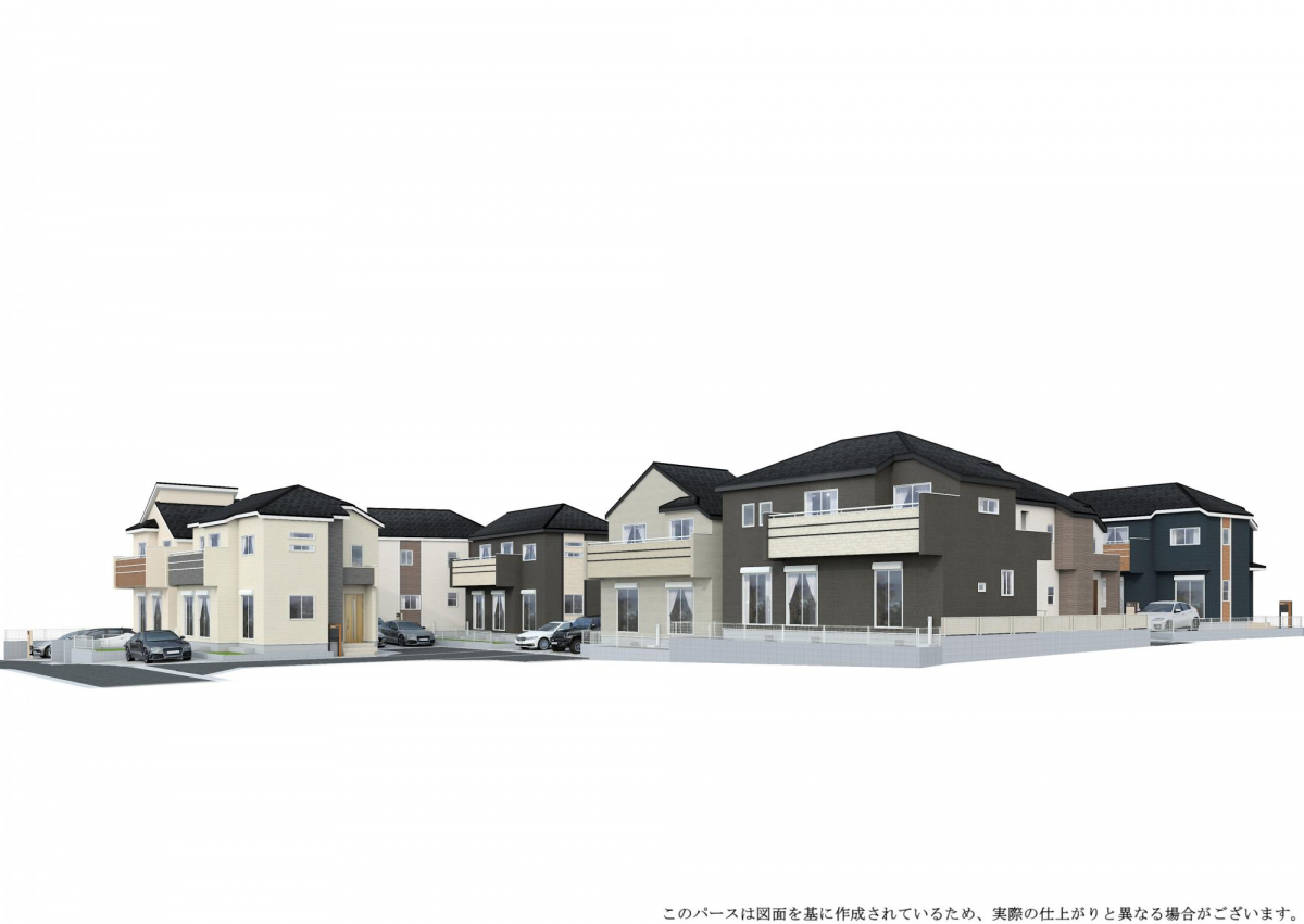 完成予想図相鉄線「瀬谷駅」徒歩圏内に新築戸建て全8棟公開中！ 