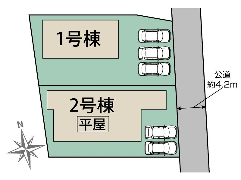 毛呂山町前久保南4丁目2棟 区画図