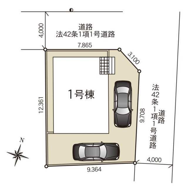 クレイドルガーデン宇都宮市下荒針町 第3の見取り図