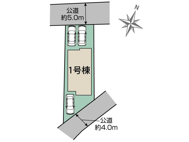 ブルーミングガーデン川越市小仙波町２丁目１棟の見取り図