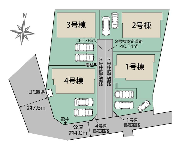 中郡大磯町西小磯4棟 区画図