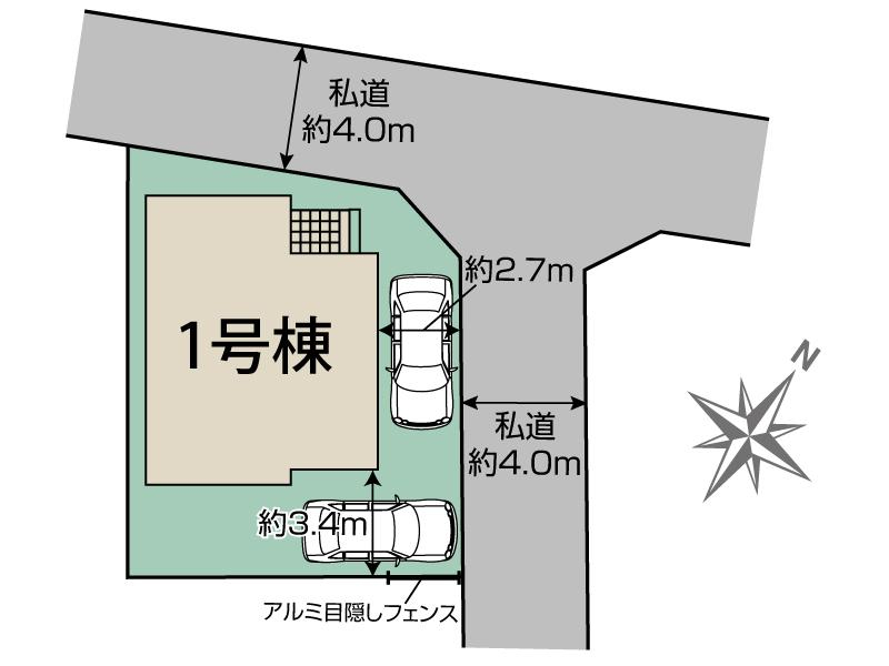 八千代市勝田台4丁目1棟 区画図