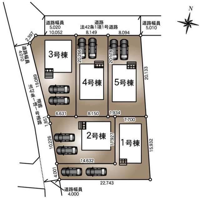クレイドルガーデン古河市大山 第8の見取り図