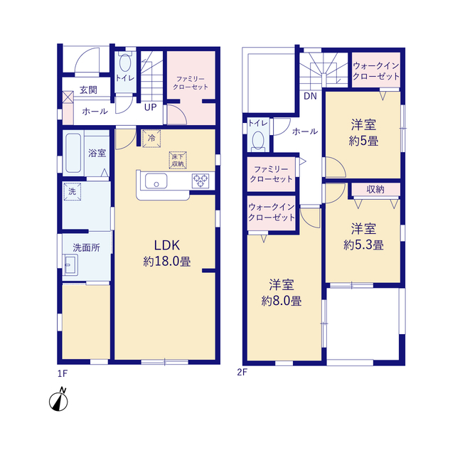 リーブルガーデン姫路市大津区恵美酒町3期の見取り図