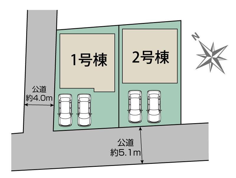 鶴ヶ島市上広谷4期2棟 区画図