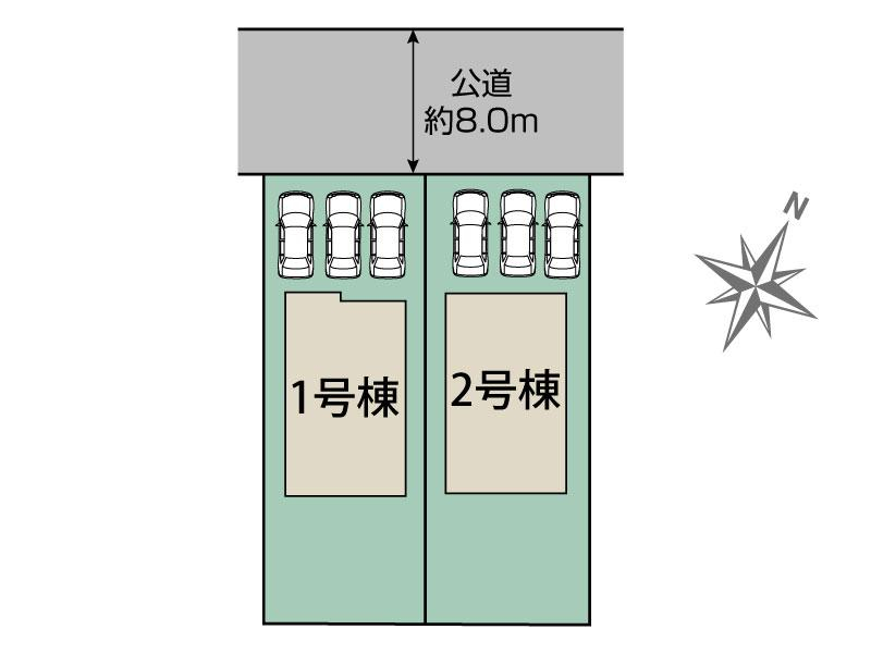 札幌市厚別区厚別西4条4丁目2棟 区画図