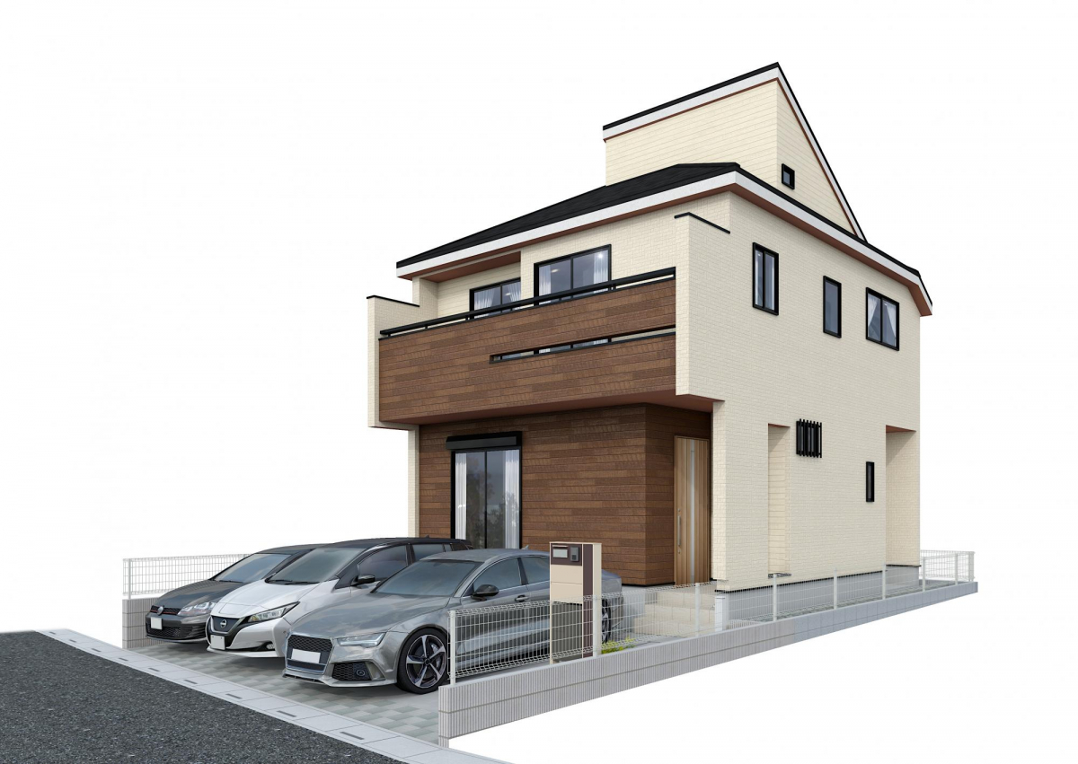 完成予定パース 東武東上線「みずほ台」駅まで徒歩16分。教育・買い物施設が徒歩圏内で生活利便性に富んだエリア。