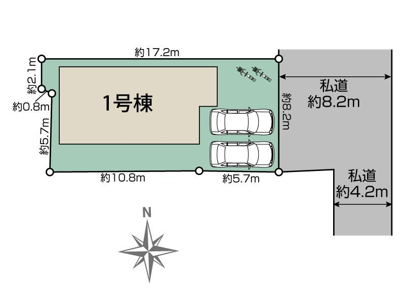 奈良市西笹鉾町1棟 区画図