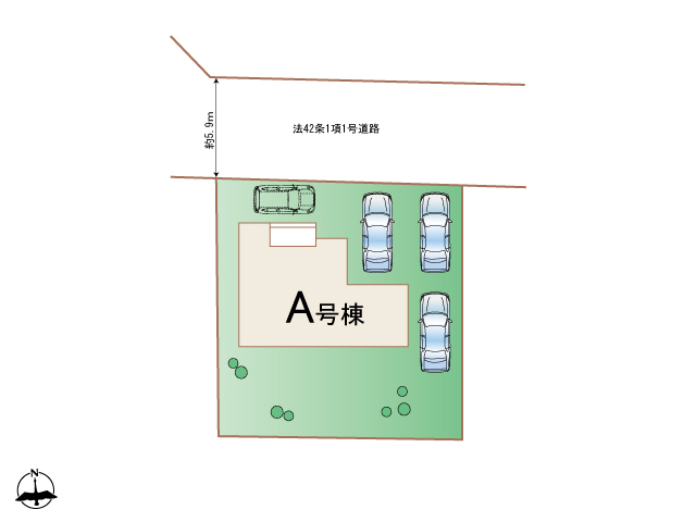 ハートフルタウン前橋市上新田町680番の見取り図