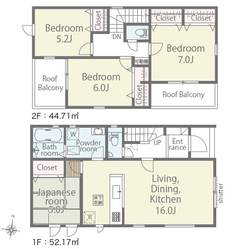 間取図（1号棟）