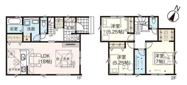 グラファーレ4372新潟市上木戸５期３棟の見取り図