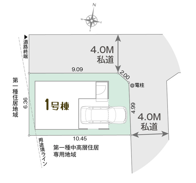 リナージュネクスジー春日部南４丁目　第１期の見取り図